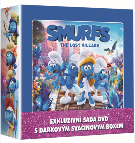 3 DVD Šmoulové 1-3 + svačinový box