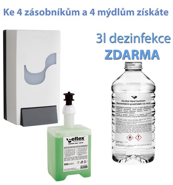 4x Celtex zásobník na pěnové mýdlo 0