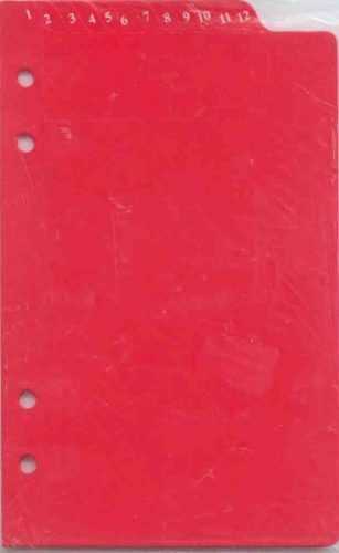 ADK Dělící listy s čísly červené A6 (12ks)