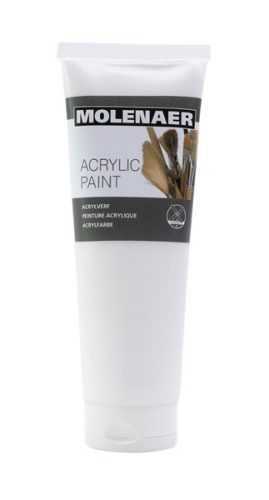 Akrylová barva Molenaer 250 ml - bílá