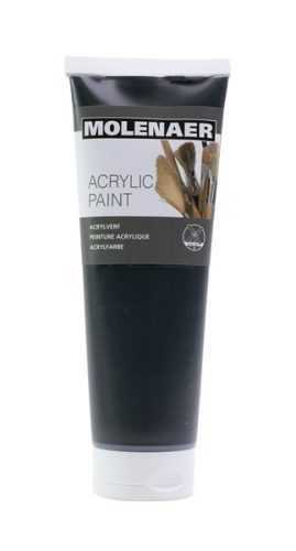 Akrylová barva Molenaer 250 ml - černá