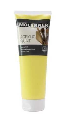 Akrylová barva Molenaer 250 ml - světle žlutá