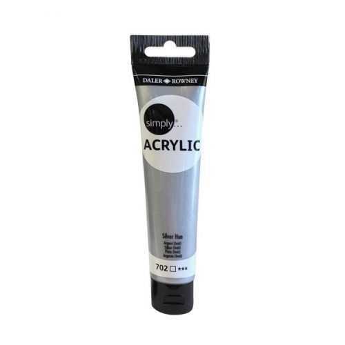 Akrylová barva Simply 75 ml - stříbrná