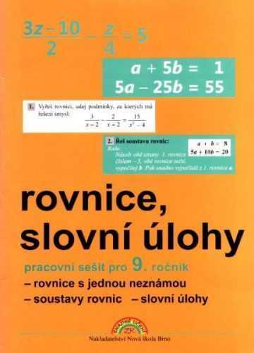 Algebra 9 - PS /Rovnice a slovní úlohy/ - Rosecká Zdena a kol. učitelů - B5