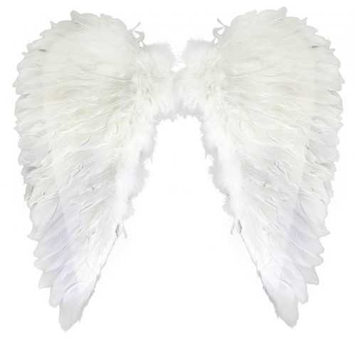 Andělská křídla z peří - 29 x 50 x 2 cm