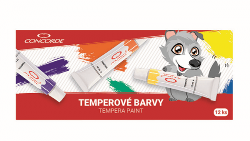 CONCORDE Temperové barvy 12 ml - 12 ks