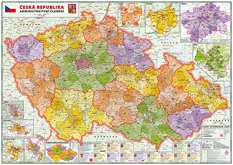 ČR 1:320 - administrativní mapa 160x114cm - 160x114 cm
