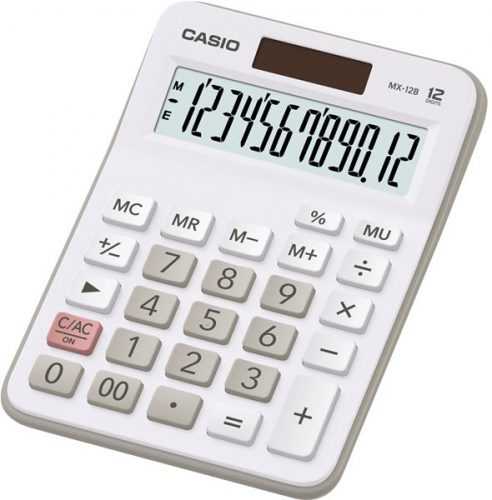 Casio stolní kalkulačka MX 12B WE - bílá