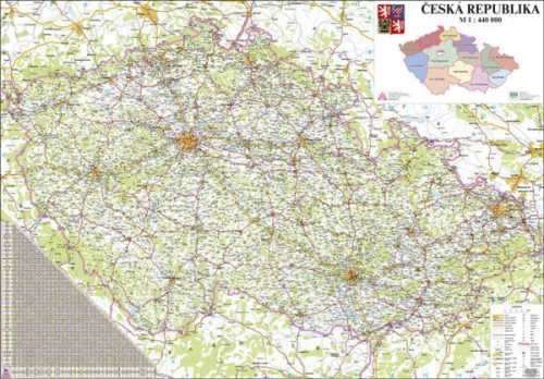 Česká republika - 1:440 000 - nástěnná mapa - 113x81cm