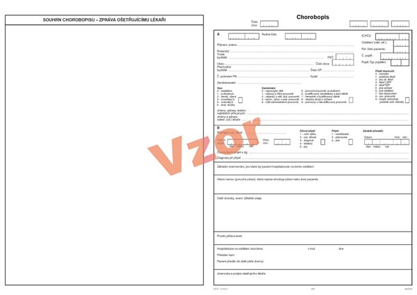 Chorobopis - dvoulist A4