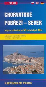 Chorvatské pobřeží -sever- mapa a průvodce - 1:250 000t