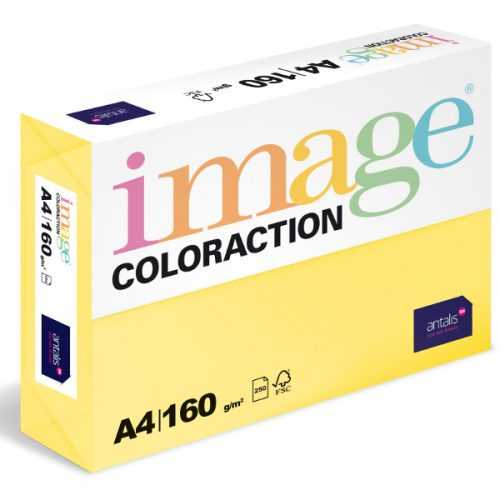 Coloraction A4 160 g 250 ks - Desert/pastelově žlutá