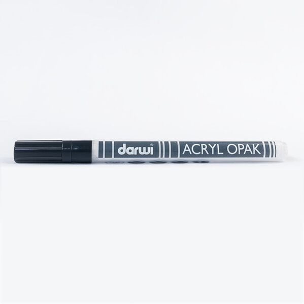 DARWI Akrylová fixa - tenká - 3ml/1mm - bílá krycí