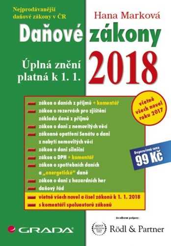 Daňové zákony 2018 - Marková Hana