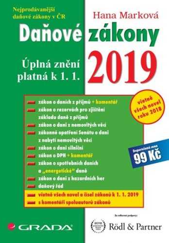 Daňové zákony 2019 - Marková Hana - 21x30 cm