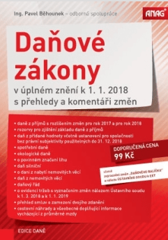 Daňové zákony v úplném znění k 1. 1. 2018 - A4