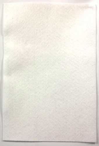 Dekorační filc 150 g/m2 - barva bílá - 20×30 cm