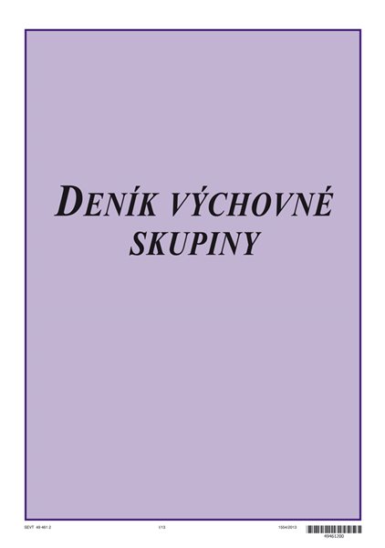 Deník výchovné skupiny - sešit A4 136 str.