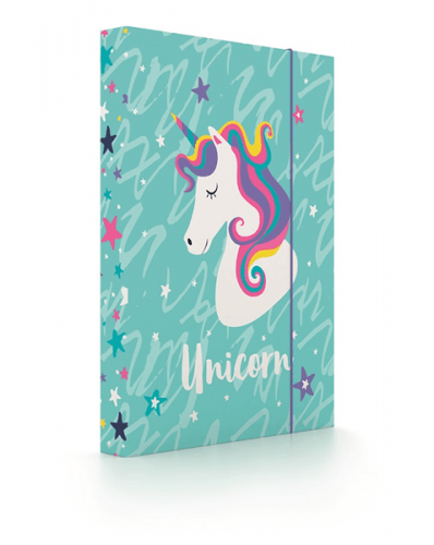 Desky na sešity s boxem A4 - Unicorn iconic