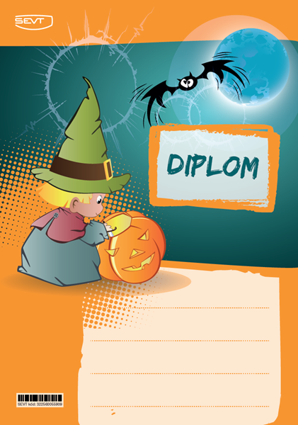 Diplom A5 Podzim Halloween pro menší děti - A5