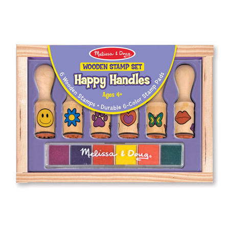 Dřevěná razítka pro nejmenší - Melissa & Doug - Symboly