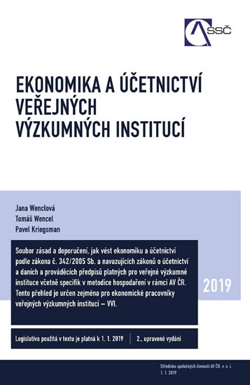 Ekonomika a účetnictví veřejných výzkumných institucí - Wenclová Jana