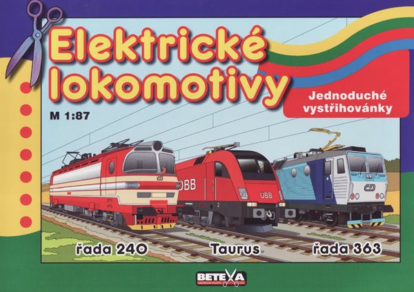 Elektrické lokomotivy - vystřihovánky - A4