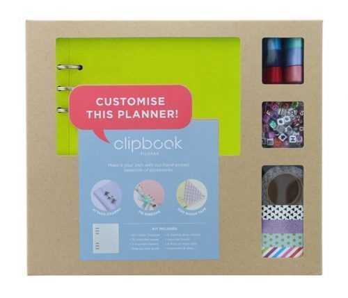 Filofax Clipbook A5 kreativní set - limetková