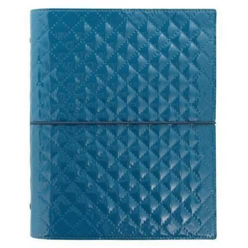 Filofax Kroužkový diář 2021 Domino Luxe A5 - tm.modrozelený