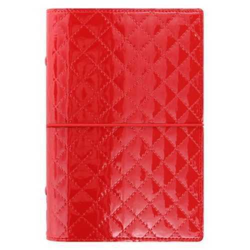 Filofax Kroužkový diář 2021 Domino Luxe osobní - červený