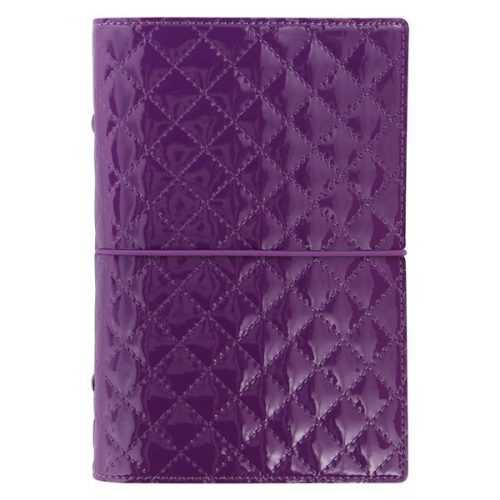 Filofax Kroužkový diář 2021 Domino Luxe osobní - fialový