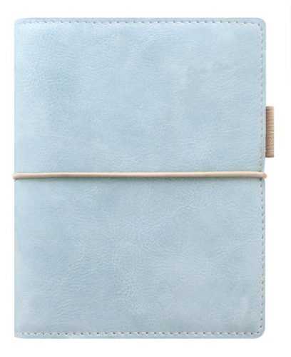 Filofax Kroužkový diář 2021 Domino Soft kapesní - pastelově modrý - 145 x 117 x 34 mm