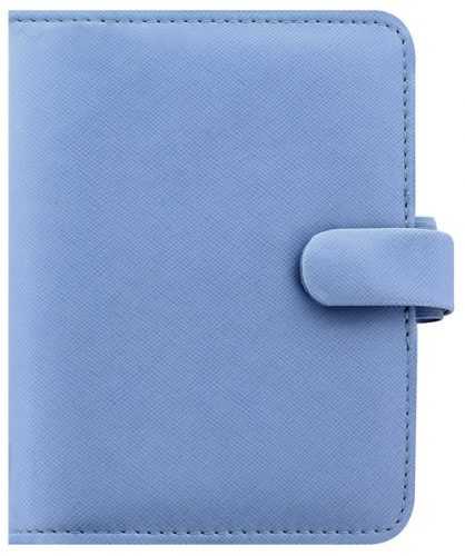 Filofax Kroužkový diář 2021 Saffiano kapesní - sv.modrý - 145 x 115 x 34 mm
