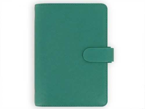 Filofax Kroužkový diář 2021 Saffiano osobní - akvamarín - 188 x 135 x 35 mm