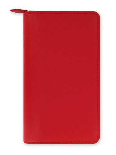 Filofax Kroužkový diář 2021 Saffiano osobní compact zip - červený (1) - 208 x 125 x 31 mm