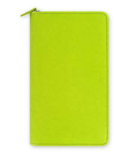 Filofax Kroužkový diář 2021 Saffiano osobní compact zip - limetkový - 208 x 125 x 31 mm