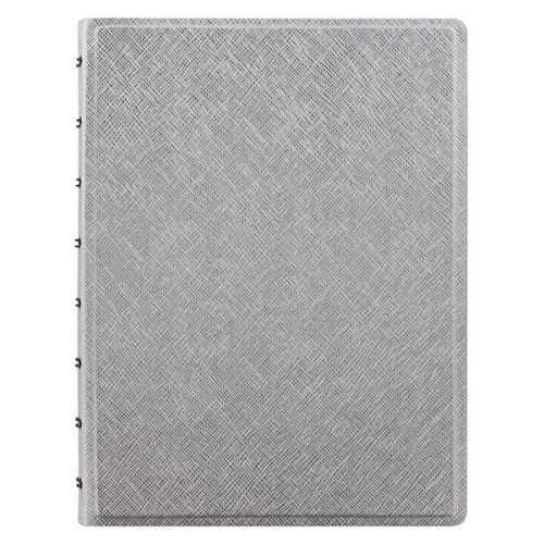 Filofax Notebook Saffiano Metallic poznámkový blok A5 - silver