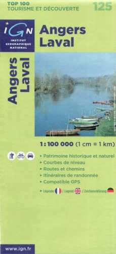Francie - Angers Laval - mapa IGN č.125 - 1:100 000
