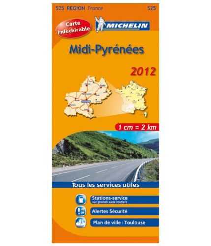 Francie - Midi-Pyrénées - mapa Michelin č.525 - 1:300 000