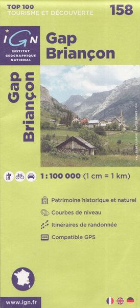 Gap Briancon 1:100 000 Cyklomapa IGN