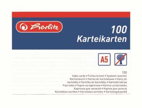 Herlitz Karty do kartotéky A5