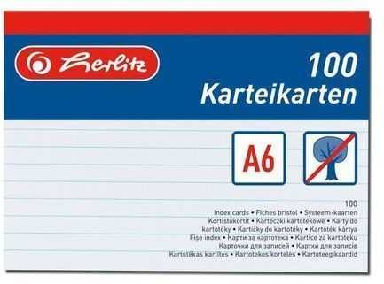 Herlitz Karty do kartotéky A6