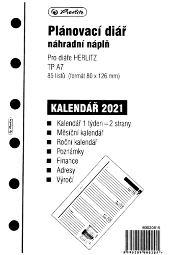 Herlitz Náplň do diáře 2021