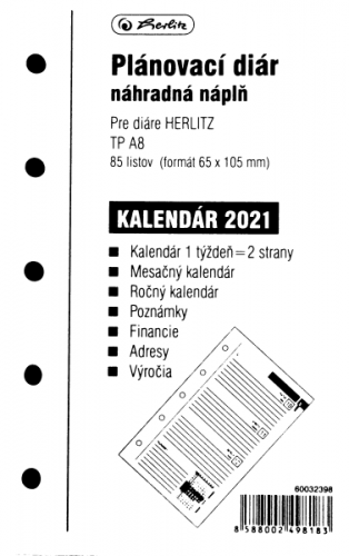 Herlitz Náplň do diáře 2021