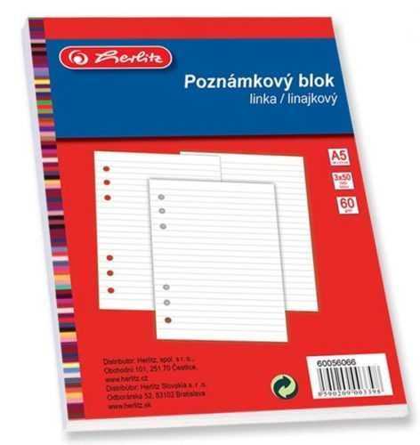 Herlitz Poznámkový blok do TP A5 3 ks