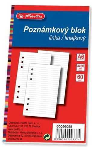 Herlitz Poznámkový blok do TP A6 3 ks