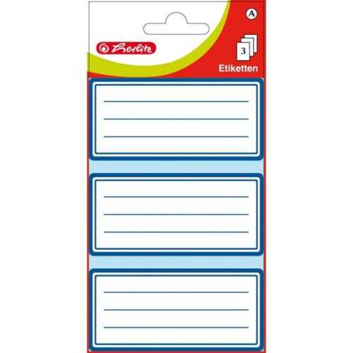 Herlitz Samolepicí jmenovky na sešit 9 ks 76x35 mm