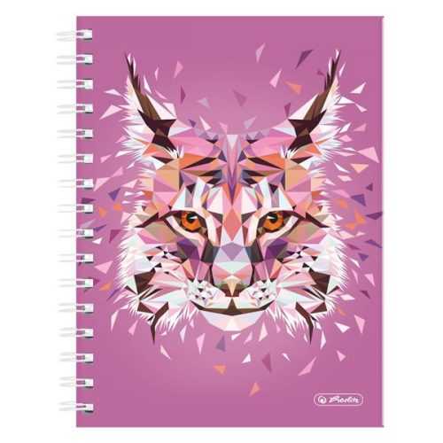 Herlitz Spirálový blok A5/100 listů čtverečkovaný Wild Animal Rys