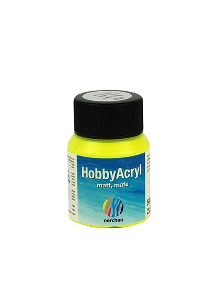 Hobby Acryl matt Nerchau - 59 ml - neon žlutá