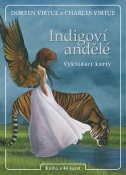 Indigoví andělé kniha a 44 karet - Doreen Virtue - 10x14